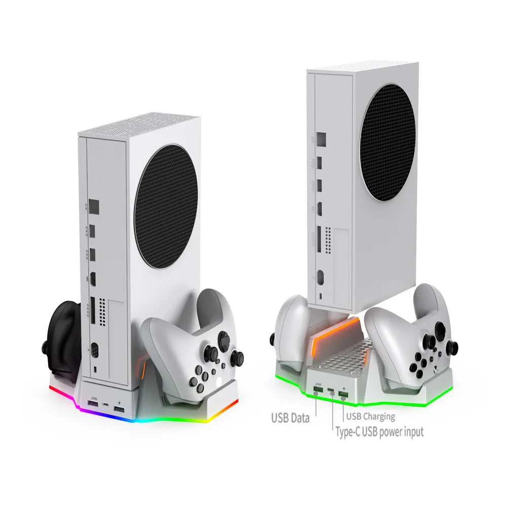 Multifuncional Charging Base for XBOX S with Cooling Fans+Dual Controller Charging