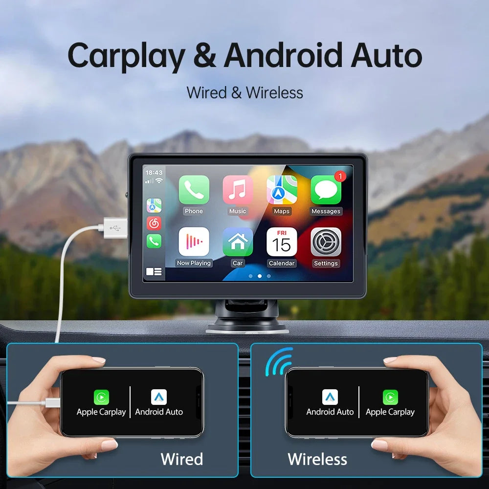 Pantalla Carplay & Android Auto 
Universal 7”