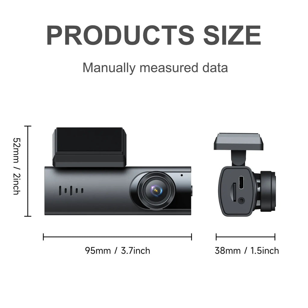 4K WiFi  Car Dash Cam Drive Recorder Front Rear
