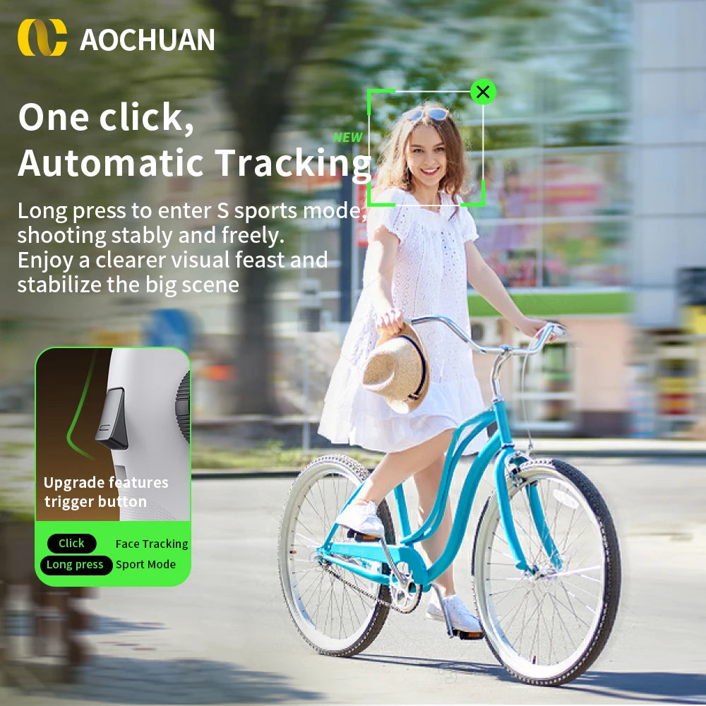 Estabilizador Gimbal AOCHUAN Smart V8 3 Ejes con Trípode