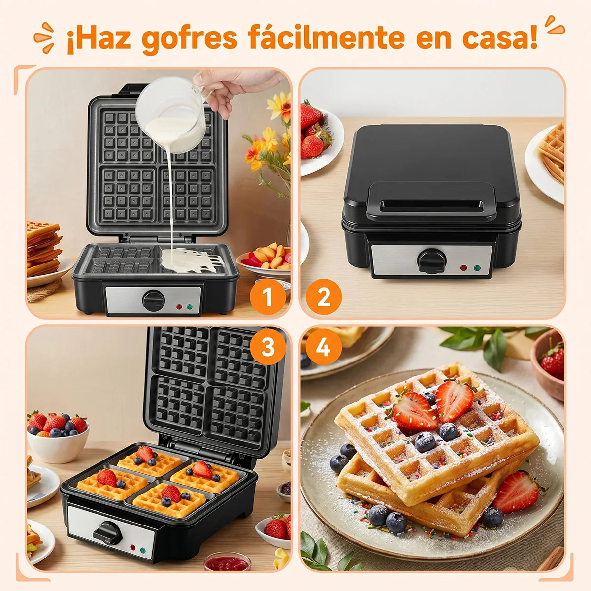 Mini Wafflera Eléctrica