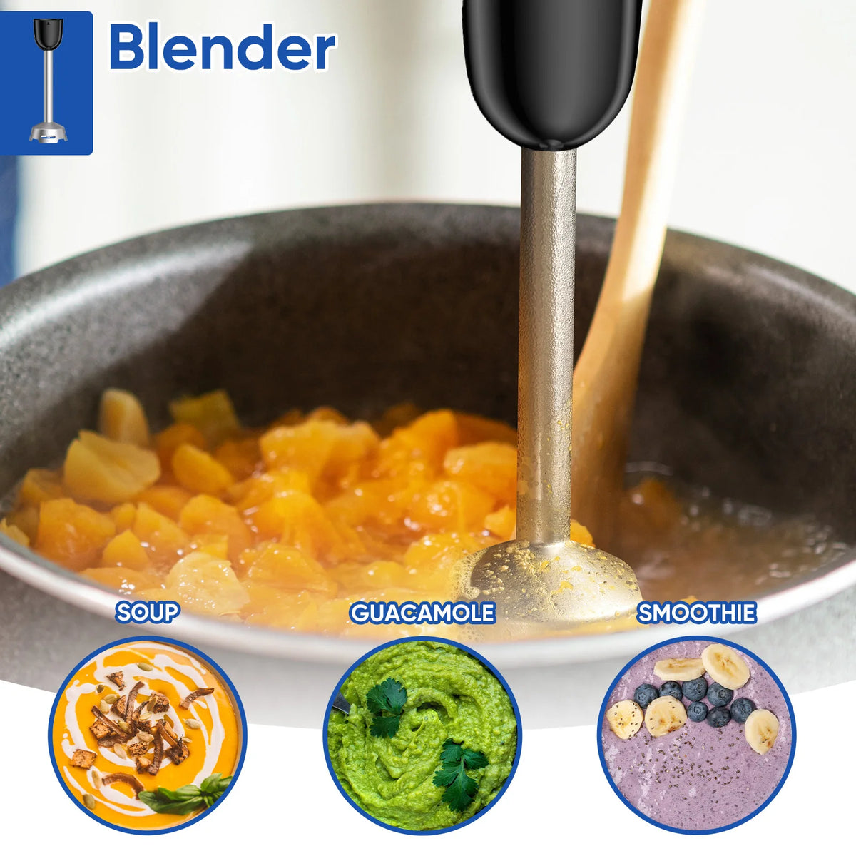 Batidora de Acero 3 en 1 BioloMix