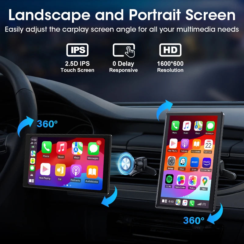 Pantalla Carplay & Android Auto Jansite 9” Vertical