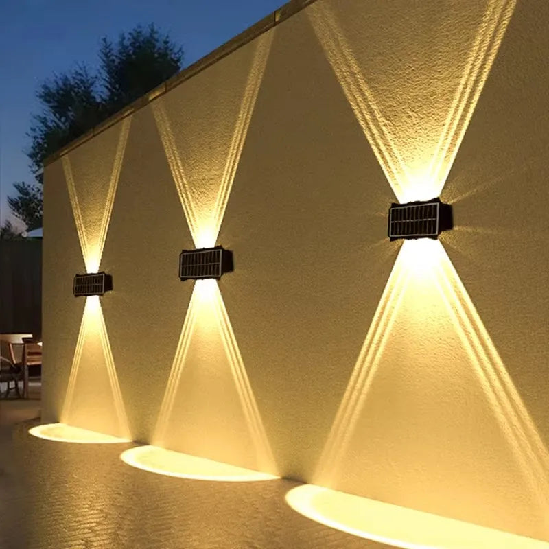 Lámpara Solar de Pared para Exteriores con Luz LED