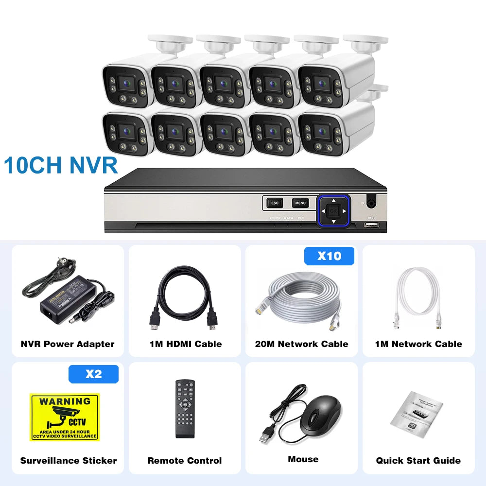Gadinan Sistema de Cámaras de Seguridad 8MP PoE con Audio Bidireccional