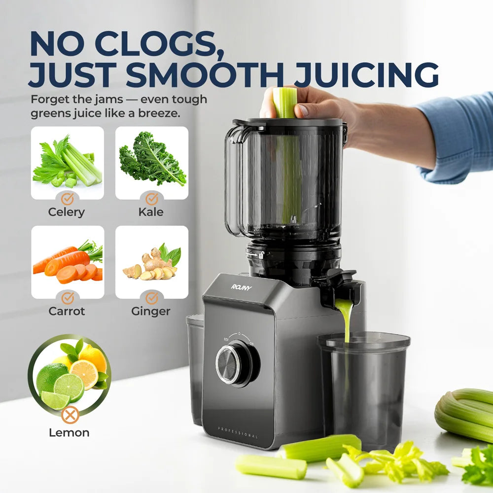 Extractor de Jugo Lento sin Filtro ROUNY