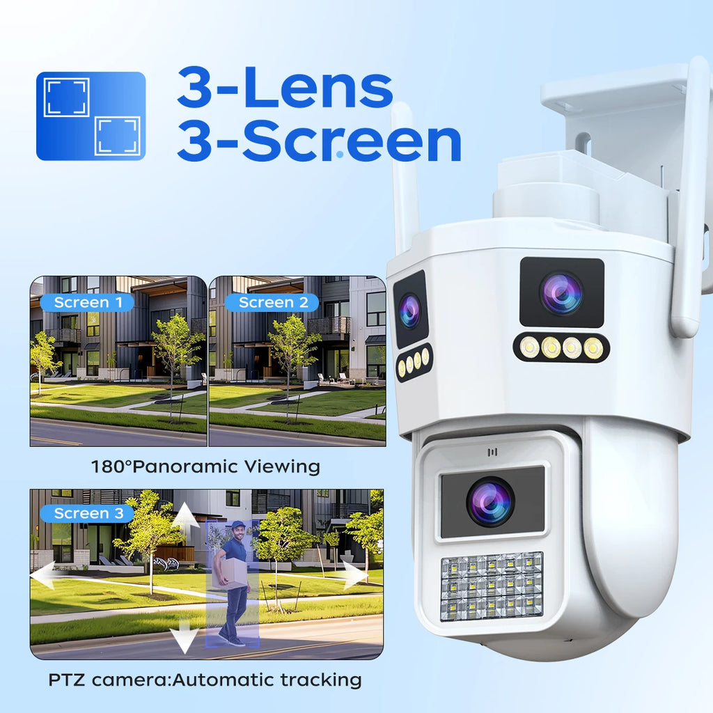 JOOAN 15MP Three Lens IP Camera PTZ Outdoor