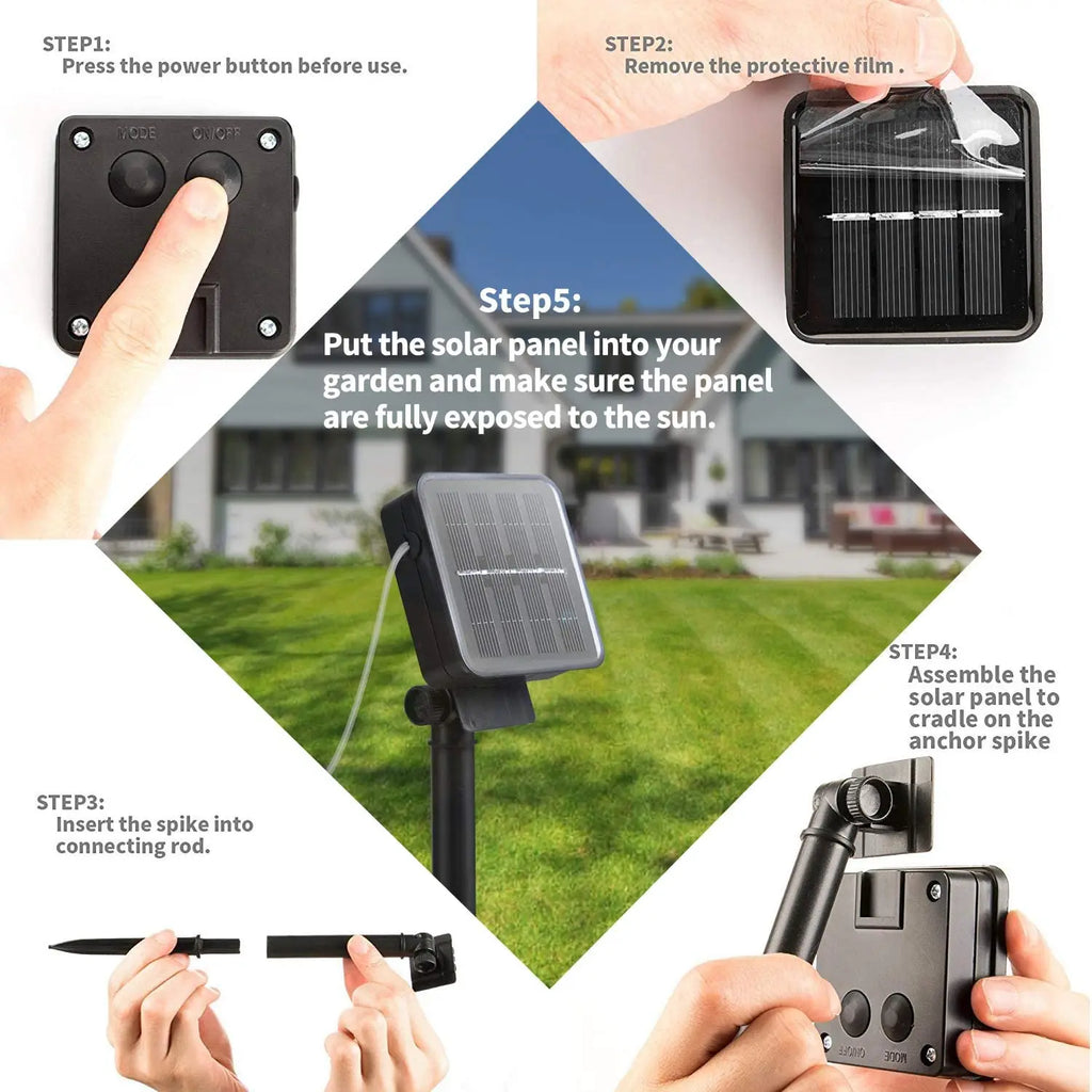 Luces de cadena solares para exteriores Led