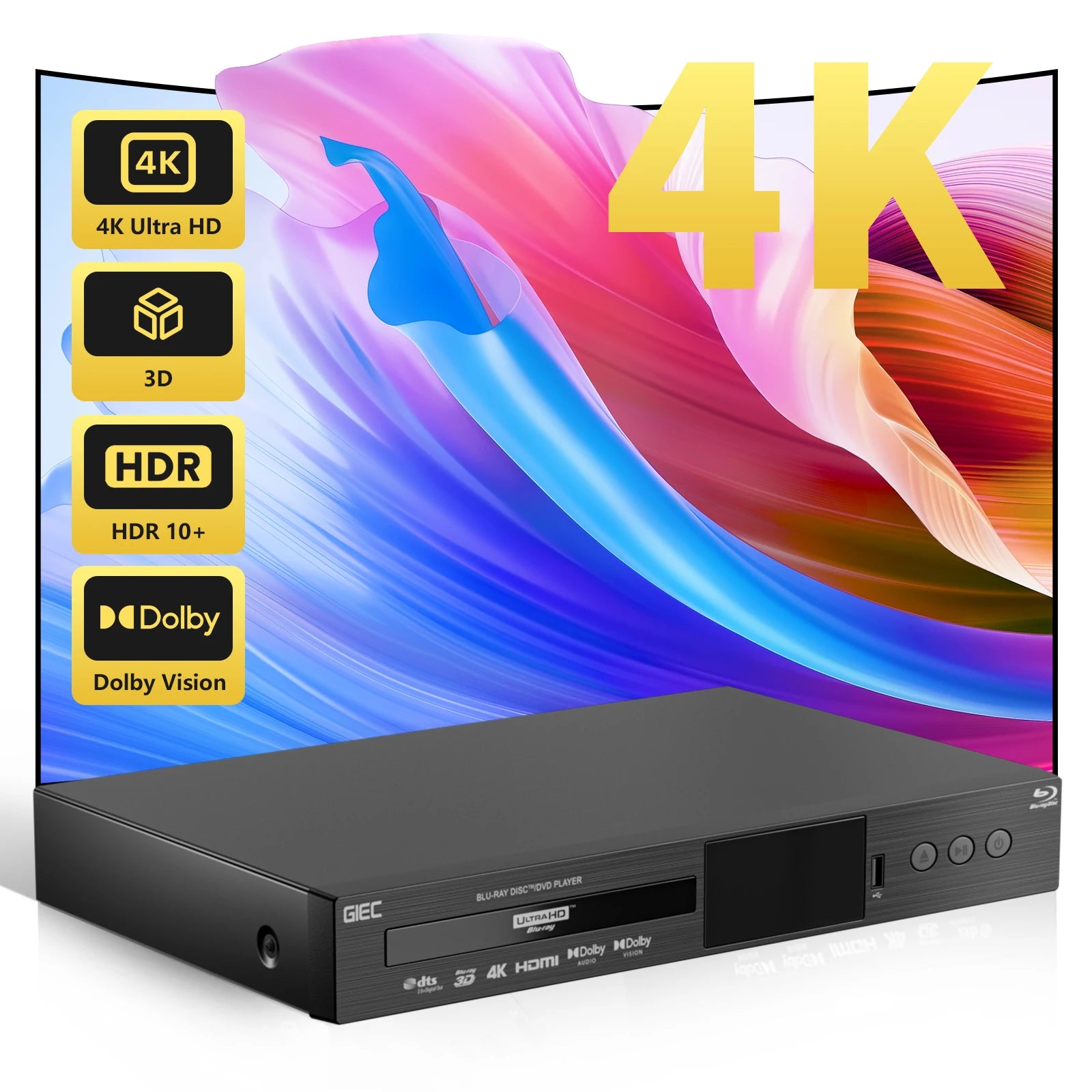 Blu-ray GIEC G5300 4KUHD DVD/VCD/CD