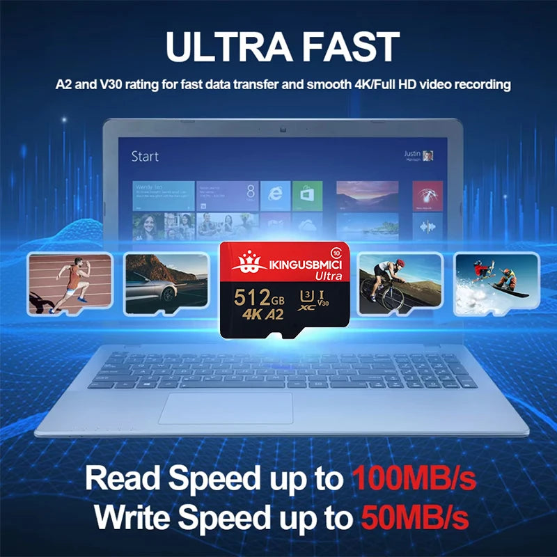 Micro SD 32-64-128-256-512gb High Speed Micro