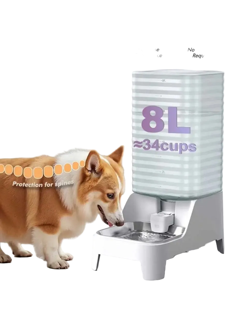 Furpipi 8L Capacity Automatic Pet Feeder & Water Dispenser