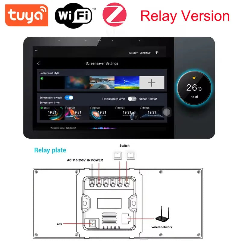 Pantalla Central de Control Inteligente de 6"
