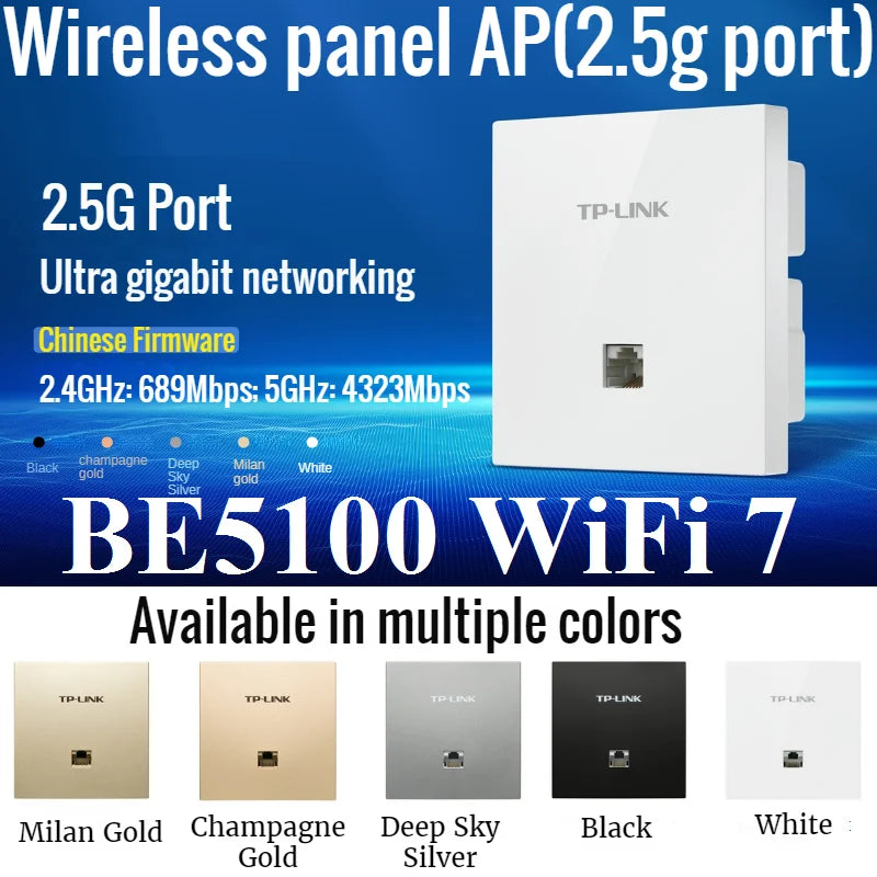 BE5100 WiFi 7 Panel AP con Puerto 2.5G