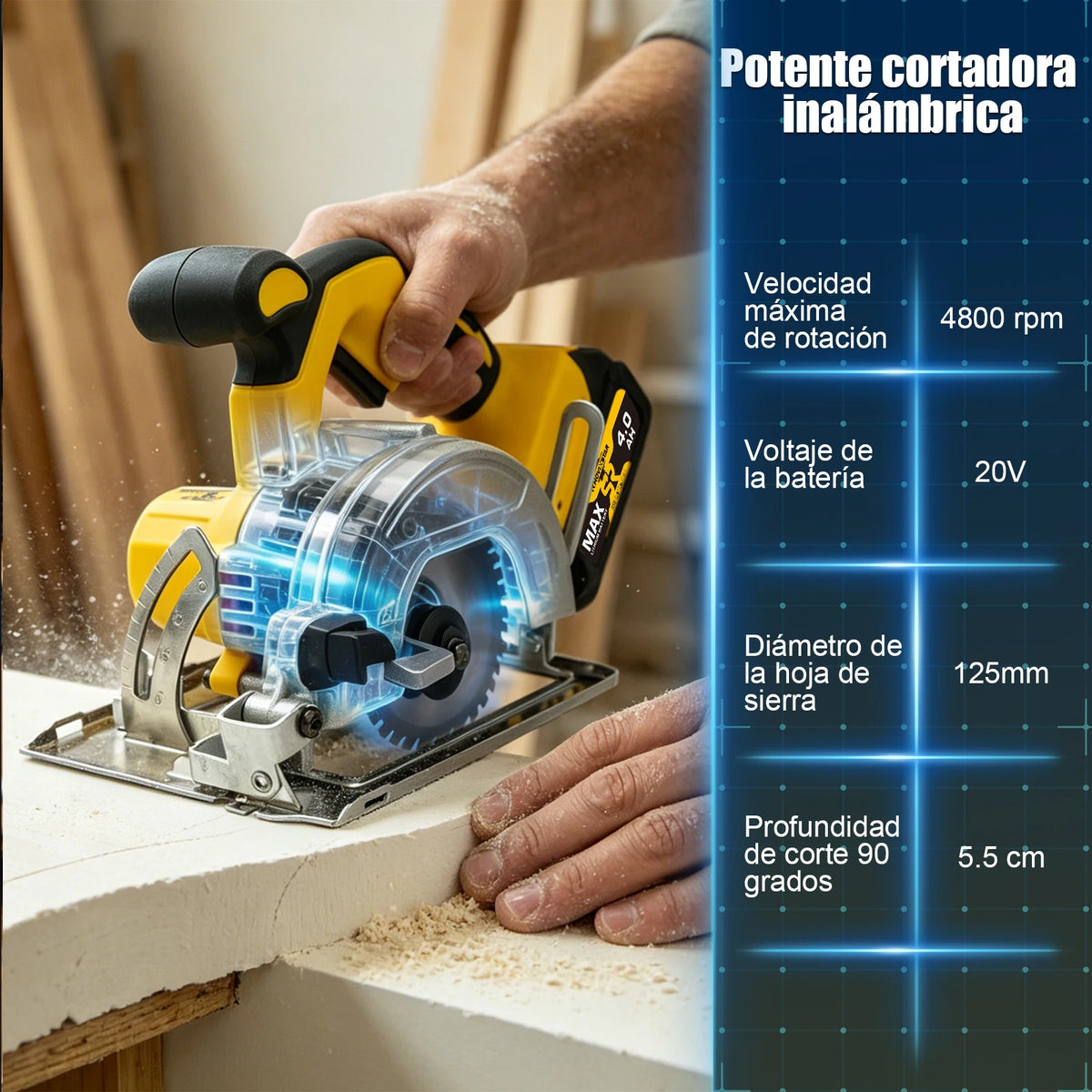 Sierra Circular Inalámbrica Brushless