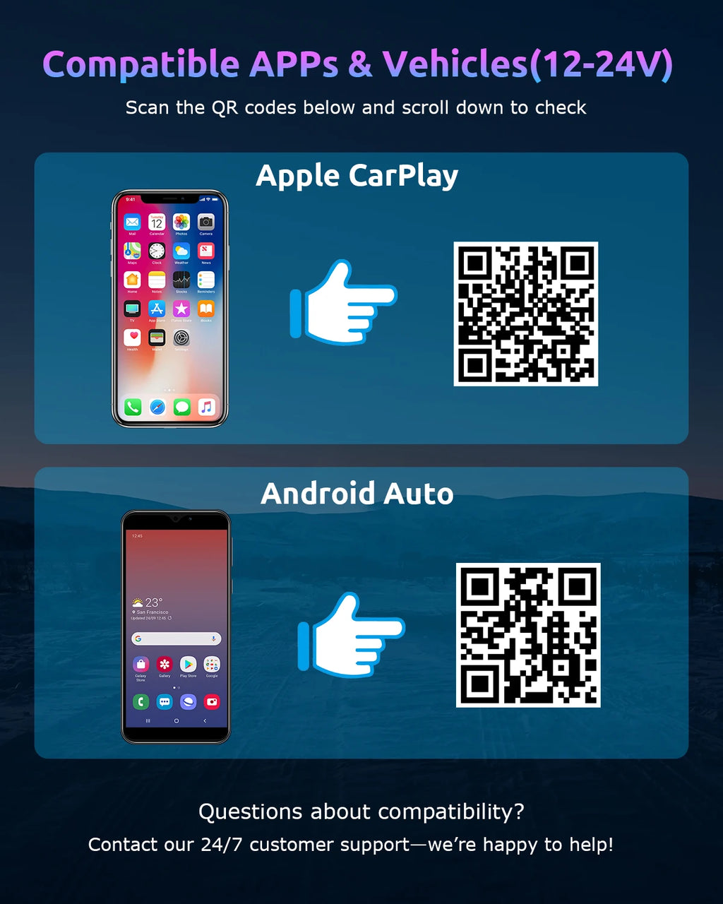 Écran Carplay & Android Auto 
ESSGOO 10,26"