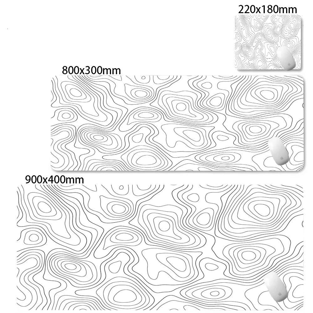 XXL Desk Mat Black And White Strata Liquid Mousepad
