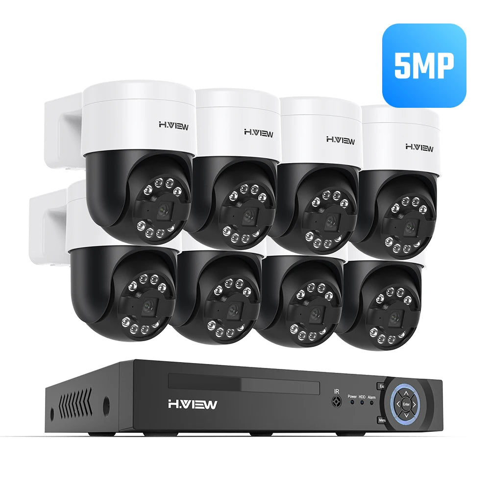 Sistema CCTV PoE con Detección Humana y PTZ H.VIEW