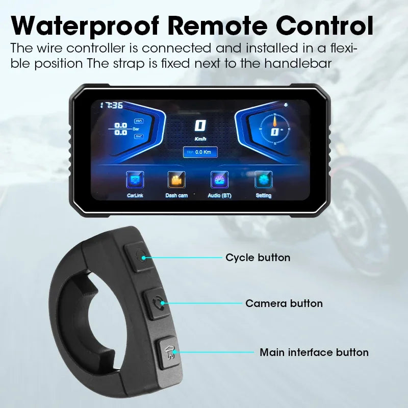 Pantalla Carplay & Android Auto para Motocicleta