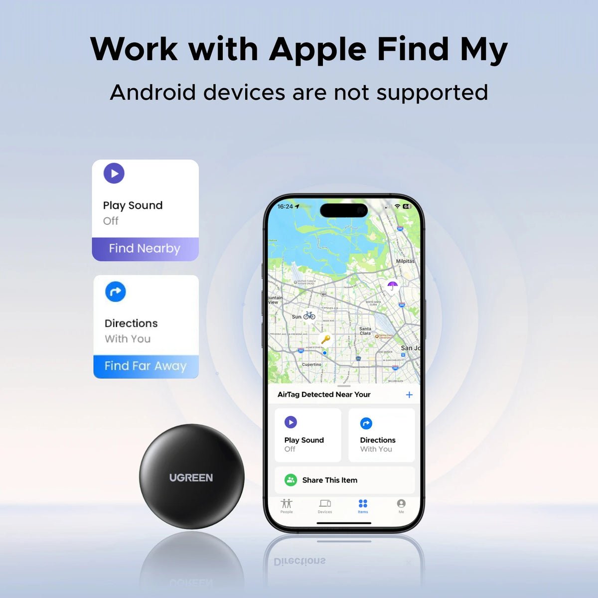 Localizador Bluetooth con Apple Find My UGREEN
