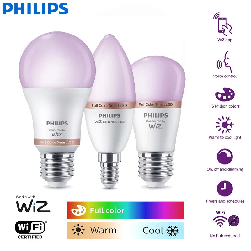 Philips Smart LED A60 P45 B35 WiZ Bulbs