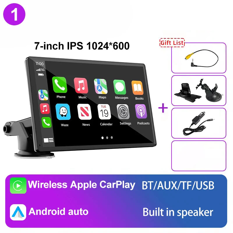 Pantalla Carplay & Android Auto 
Universal IPS 7”