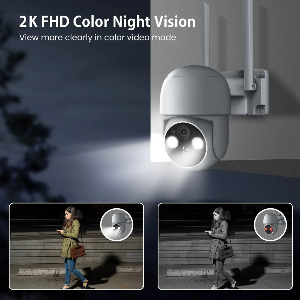 XVIM 5MP Solar-Powered Wireless Outdoor Security Camera