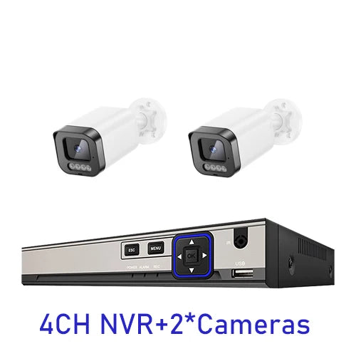Gadinan Kit Cámara de Seguridad 5MP POE con Audio Bidireccional y NVR 4K