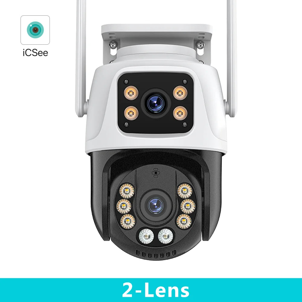 Three Lens PTZ IP Camera Outdoor HD Three Screen