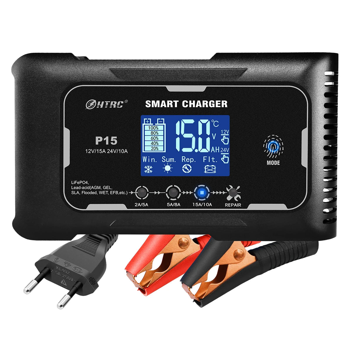 Cargador para Batería de Auto HTRC 12v