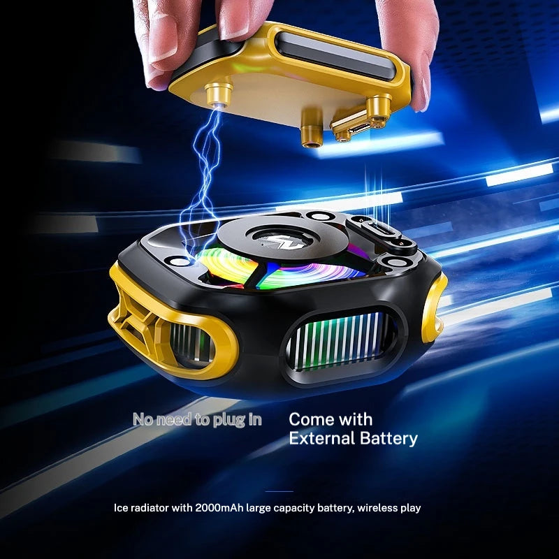 MEMO CX12 Gaming Cooler, Mobile Phone Cooler with External Battery, Magnetic Semiconductor Ice Cooling Radiator