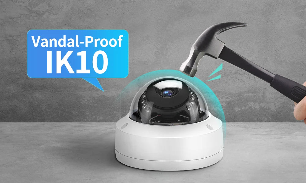 8MP 4K POE IP Camera IK10 Explosion-proof Outdoor