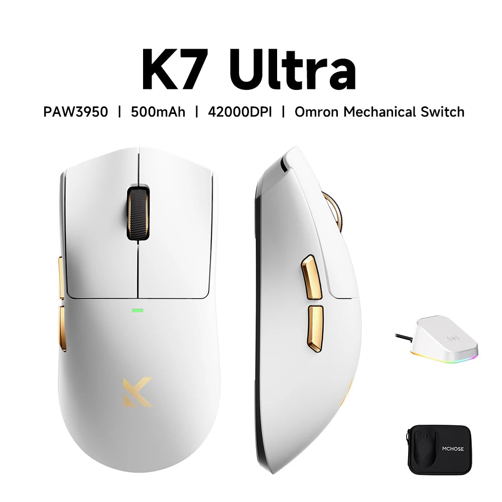 MCHOSE K7 V2 Wireless Gaming Mouse PAW3955 TI