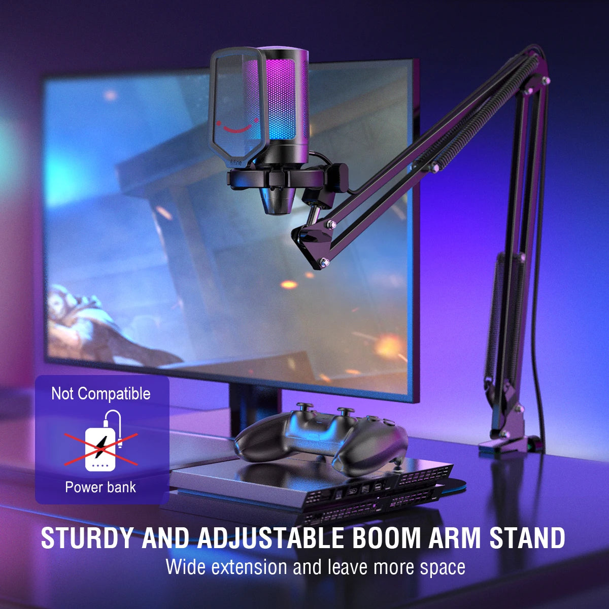 Micrófono FIFINE USB Gaming Kit for PC, PS4/5