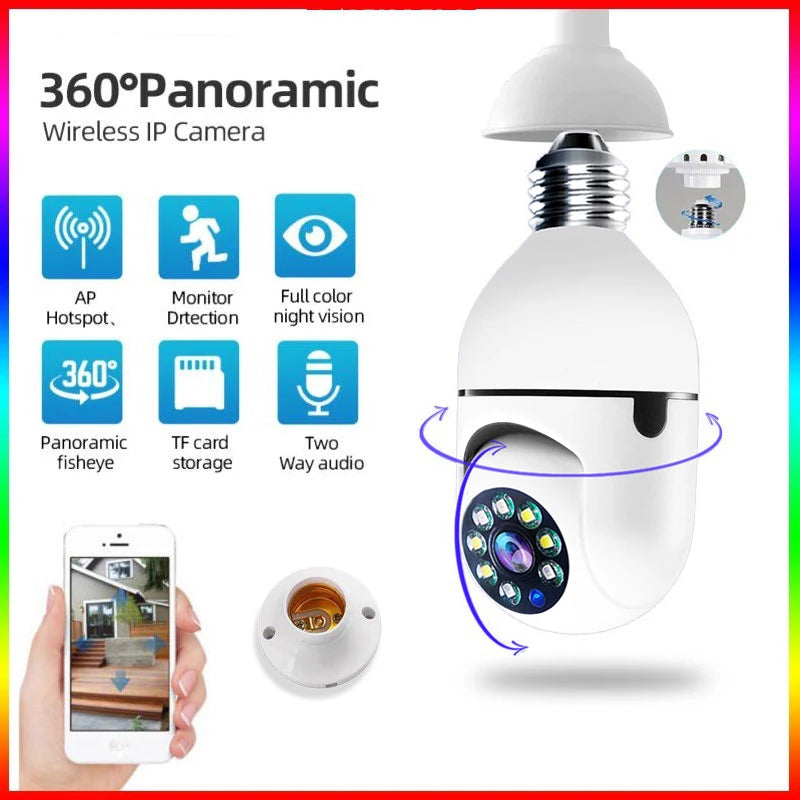 1080P HD E27 Bulb Surveillance Camera