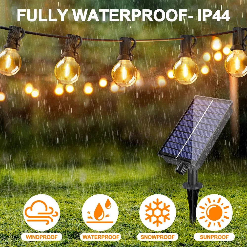 Guirnalda de luz solar para exteriores G40 LED