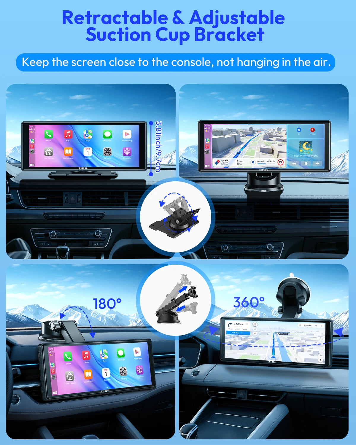 Pantalla Carplay & Android Auto 
ESSGOO 10.26"