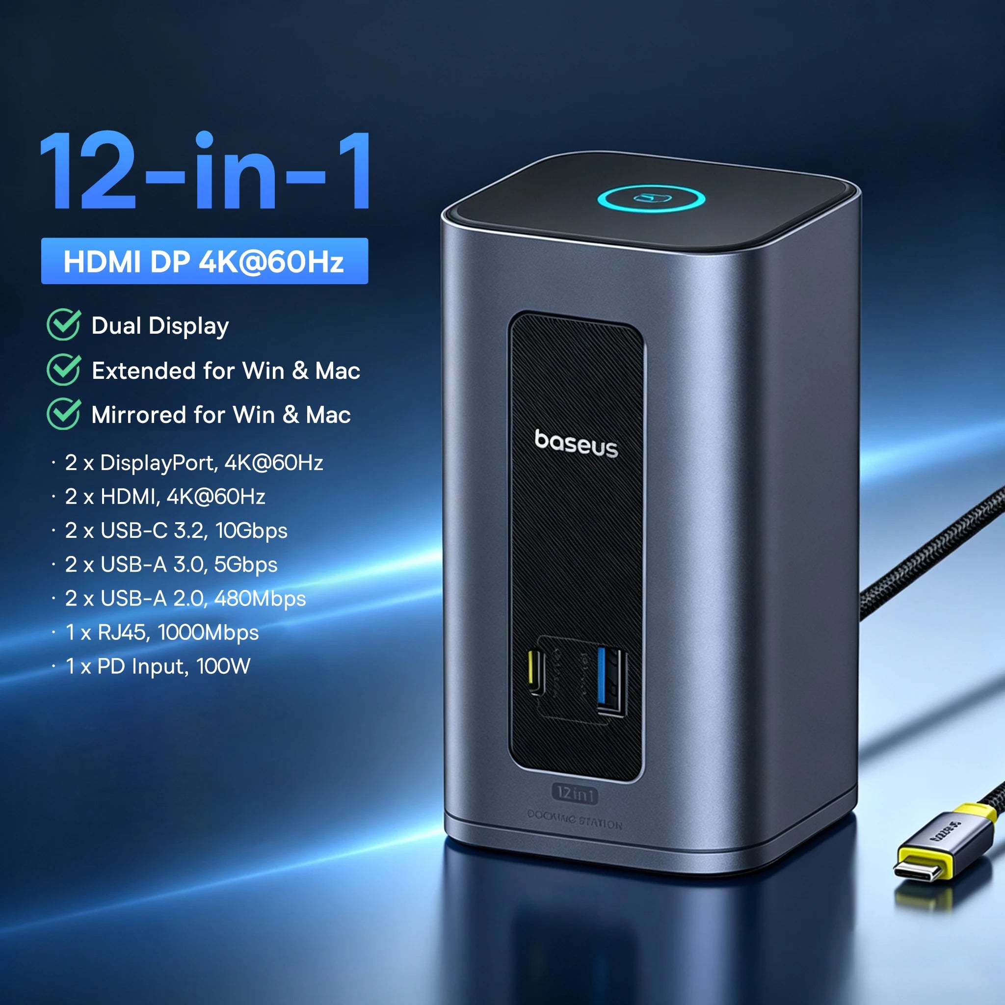 Docking Station Baseus 15-in-1 160W