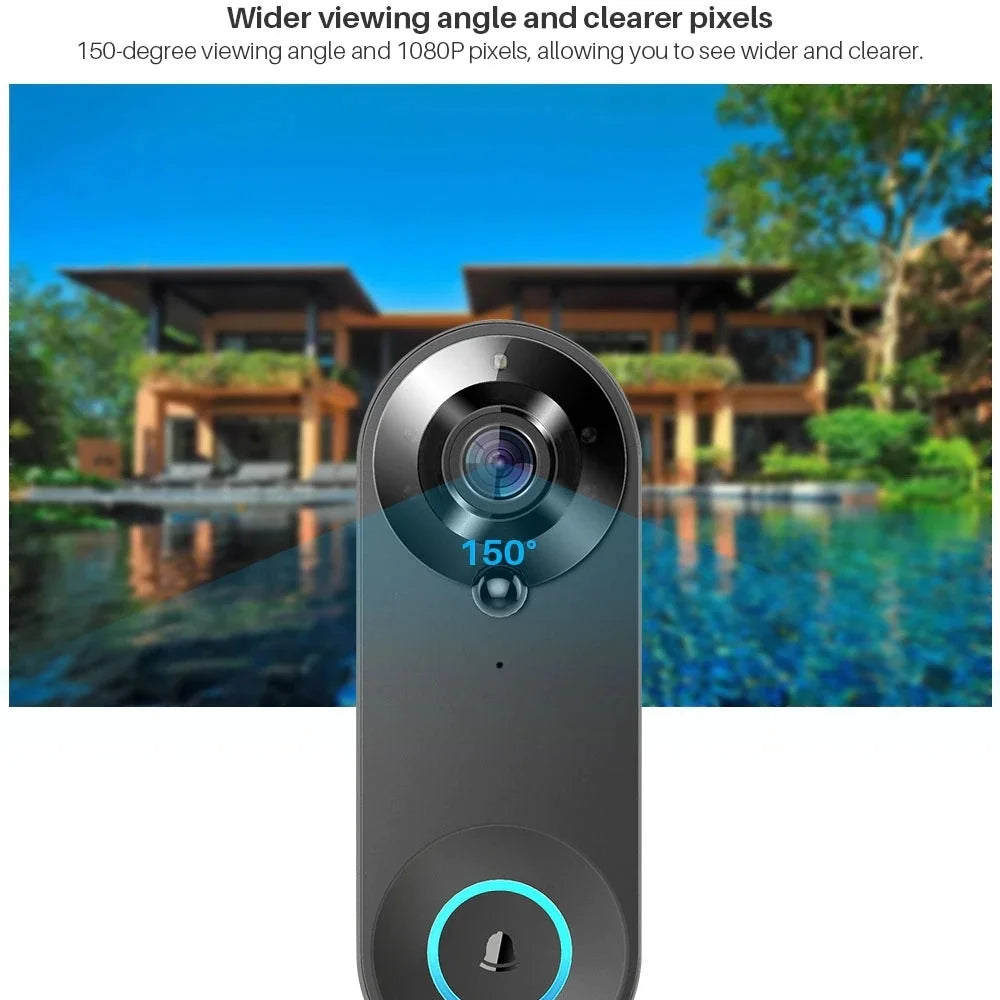 Tuya 1080P Wireless WIFI Doorbell Video Intercom Door