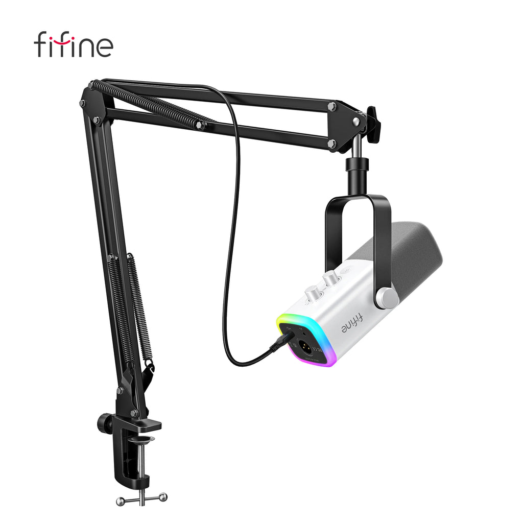 Micrófono FIFINE Dynamic XLR Kit con Boom Arm