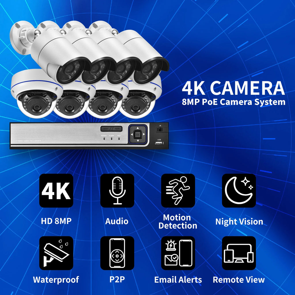 Gadinan Sistema de Videovigilancia 8MP 4K POE