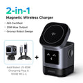 Soporte Cargador Inalámbrico UGREEN Magnético 2‑en‑1 para iPhone