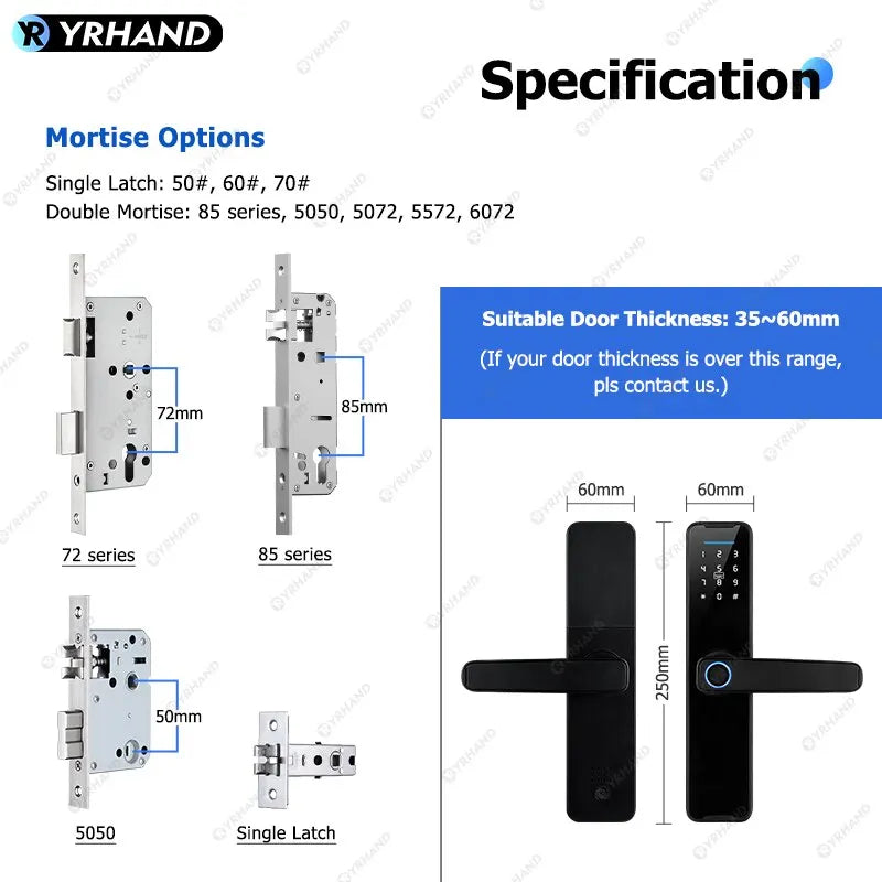 YRHAND Cerradura Inteligente Biometric Smart Lock