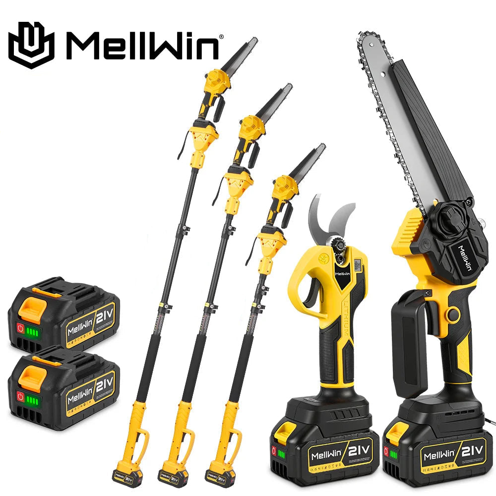 MELLWIN 4‑en‑1 Podadora Telescópica