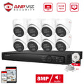 Anpviz Sistema CCTV 4K 16CH PoE con Cámaras 8MP