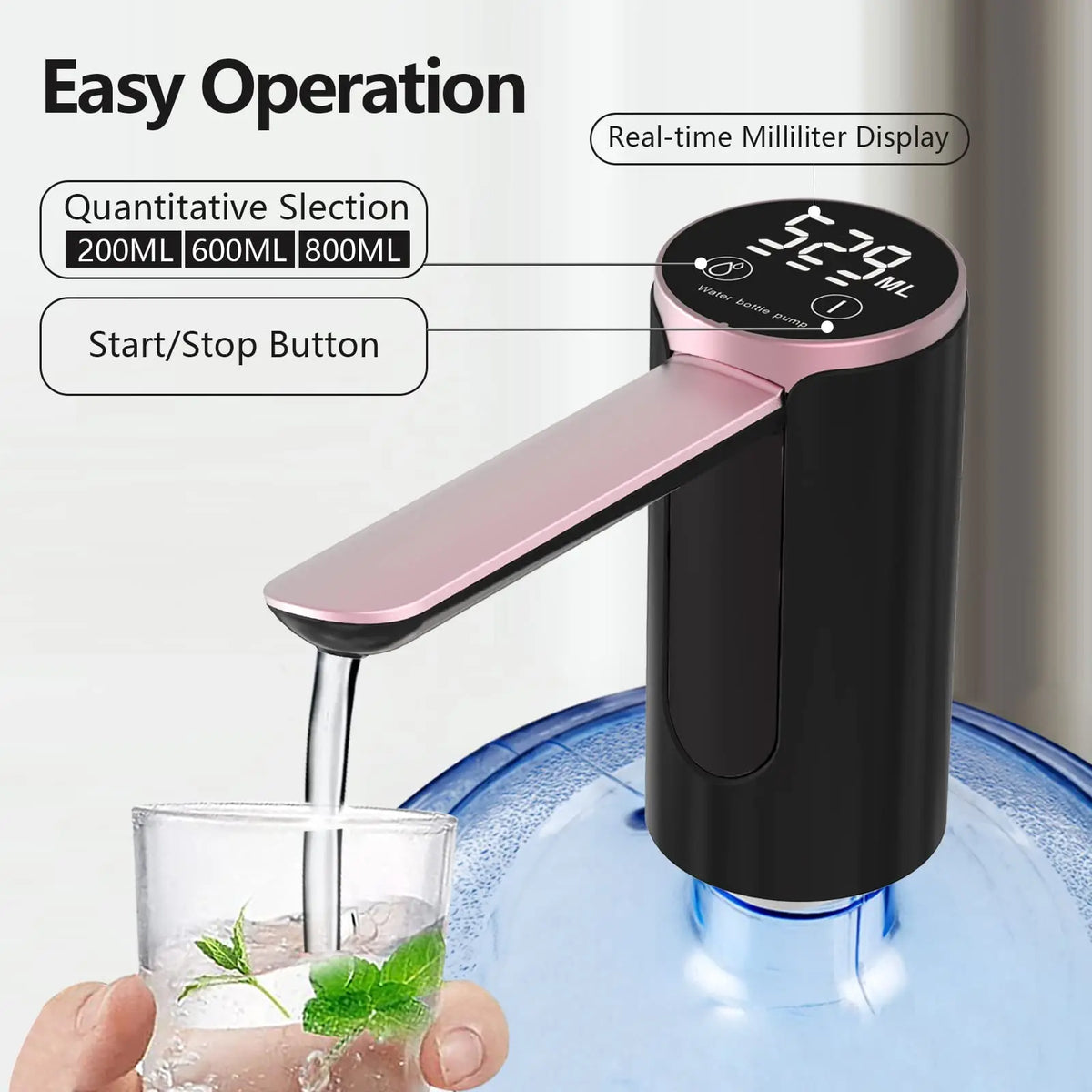 Dispensador de Agua Digital para Garrafas