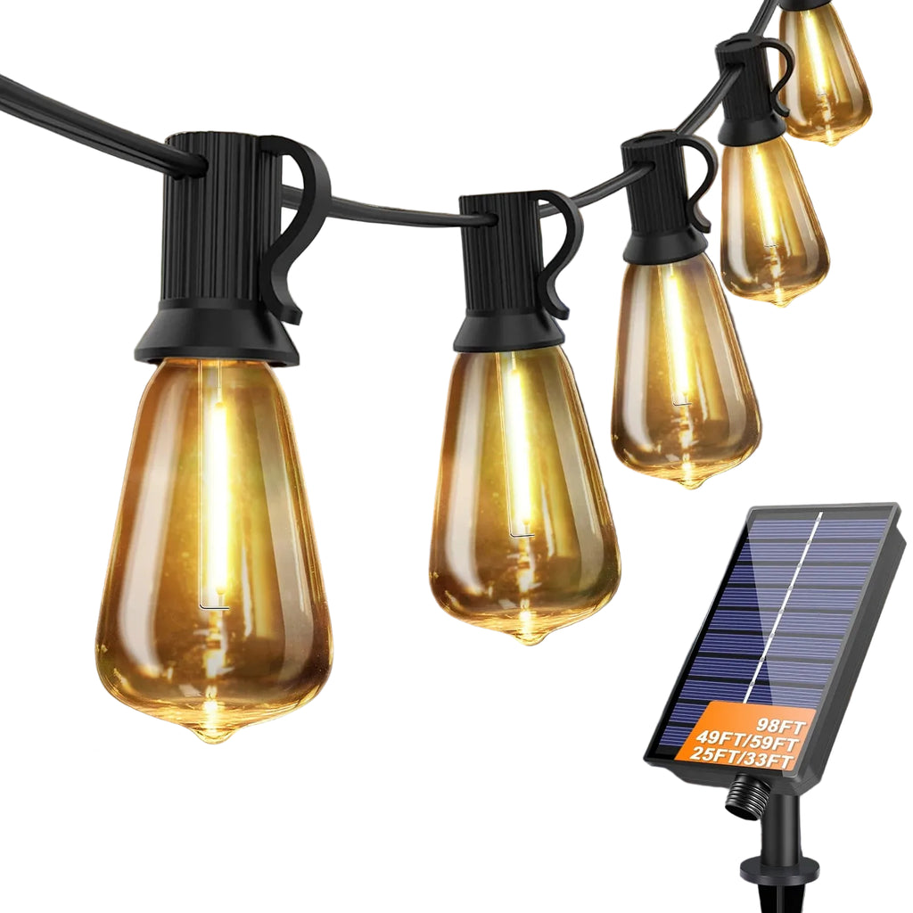 Guirnalda LED de globo solar G40 Luz de patio