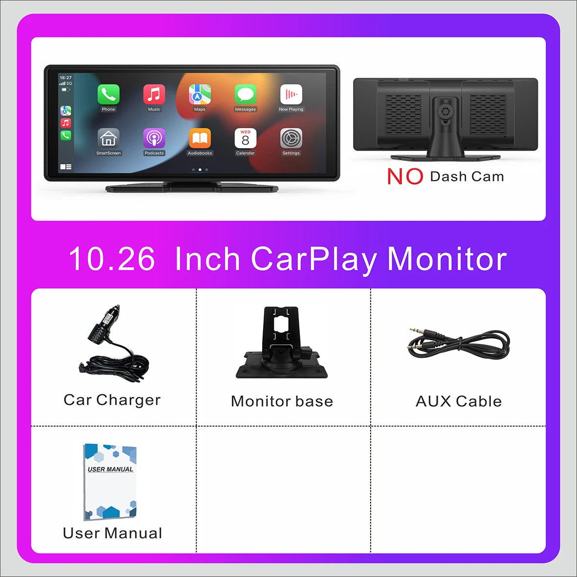 Pantalla Carplay & Android Auto 
10.26" Car Mirror