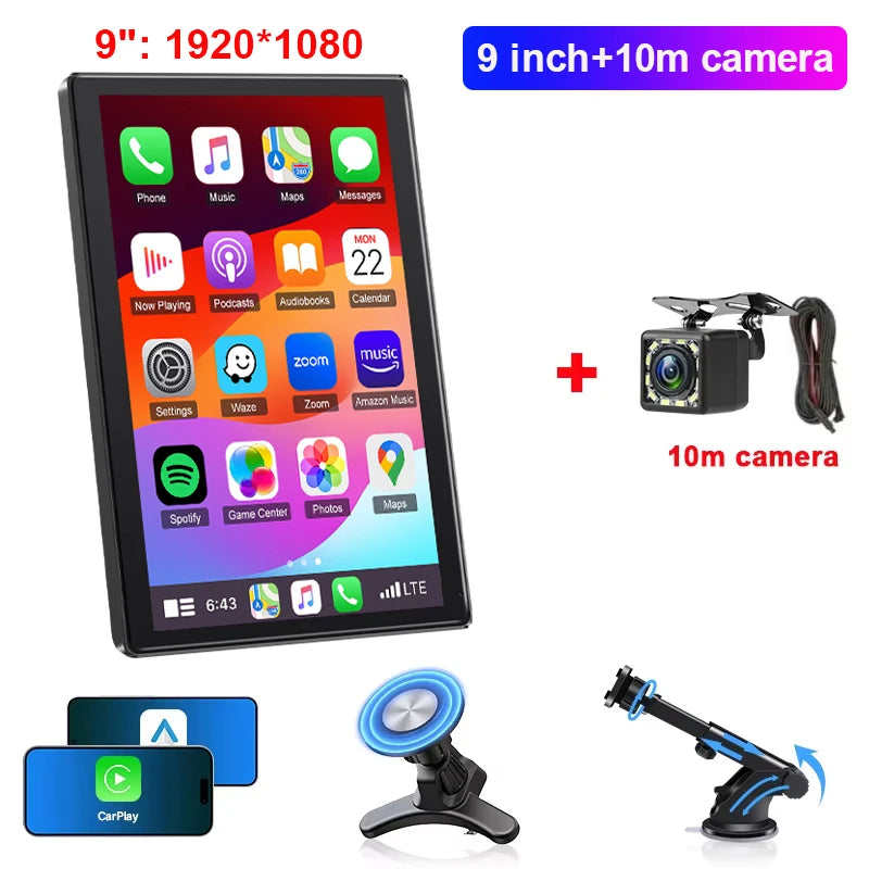 Pantalla Carplay & Android Auto Jansite 9” Vertical