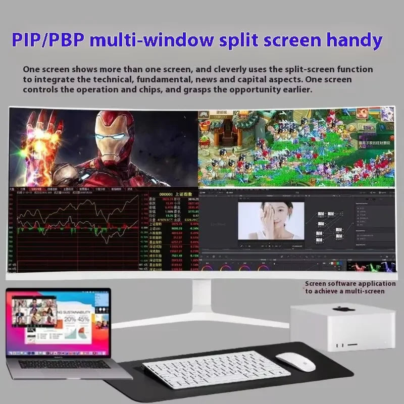 FY High Refresh Rate Gaming Monitor 144Hz 165Hz LCD Screen 2K 4K Resolution 19/21/24/27/28/32 Inch For Gamers & Esports Players