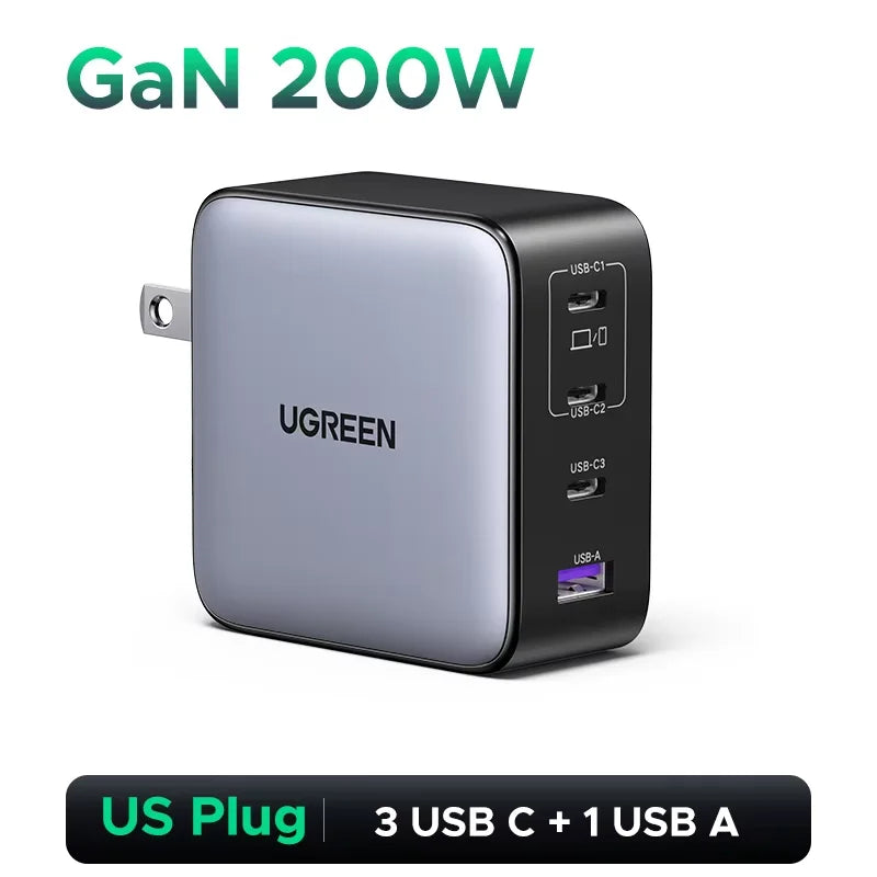 Cargador de Viaje UGREEN 200W GaN